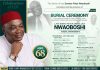 Burial Rites For Late Senator Peter Nwaoboshi Begin February 12