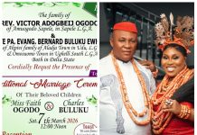 Oborevwori’s Aide, Buluku, Weds Faith Ogodo In Grand Traditional Marriage Ceremony