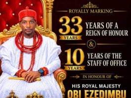 Obi Nkebakwu III Celebrates 33 Years on Throne, 10 Years Of Official Recognition As Ugboba Kingdom Marks Decade Of Progress