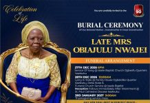 Issele-Uku Family Mourns Matriarch, Announces Burial Arrangements